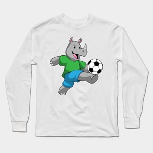 Rhino as Soccer player with Soccer Long Sleeve T-Shirt